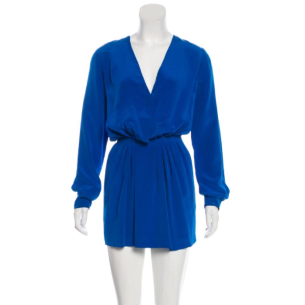 CHLOÉ Blue Silk Mini Dress Size S/M